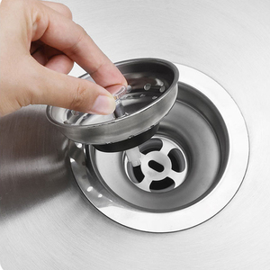 Noir évier de cuisine crépine panier en acier inoxydable <span class=keywords><strong>bassin</strong></span> <span class=keywords><strong>filtre</strong></span> cuisine évier <span class=keywords><strong>Kit</strong></span> de vidange couvercle de vidange en plastique égouttoir cuivre - Product Image 2