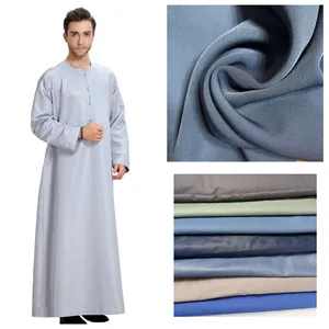 Best Verkopende Tr 80/20 100-180Gsm Zachte Arab Thobe Stof Polyester Viscose Stof Voor Mannen Thobe Moslim Pak