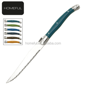 Best-seller <span class=keywords><strong>Couteau</strong></span> <span class=keywords><strong>à</strong></span> <span class=keywords><strong>steak</strong></span> de luxe OEM Laguiole <span class=keywords><strong>à</strong></span> lame dentelée avec <span class=keywords><strong>couteau</strong></span> de cuisine en ABS bleu foncé - Product Image 5