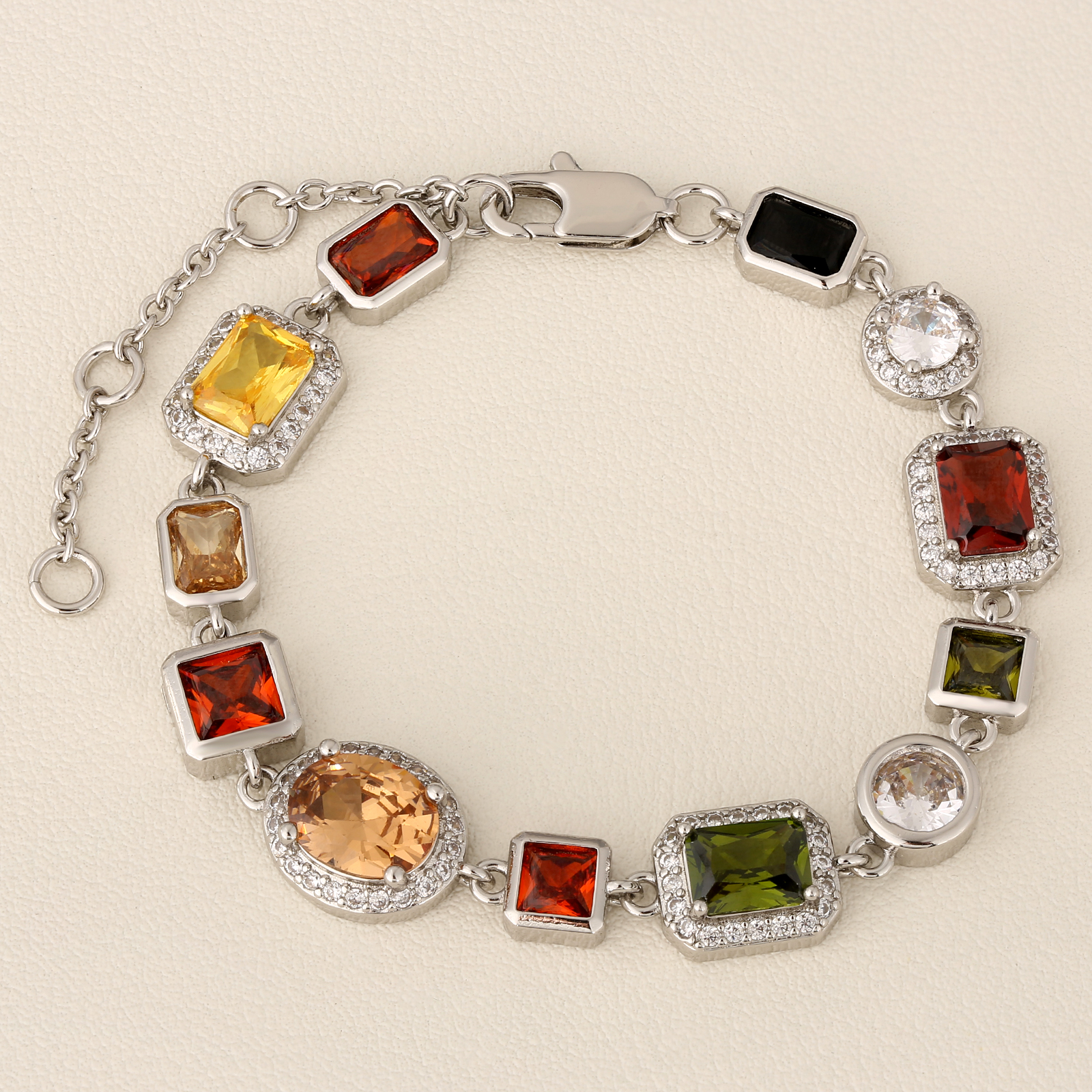 Bracciale in zirconio color argento