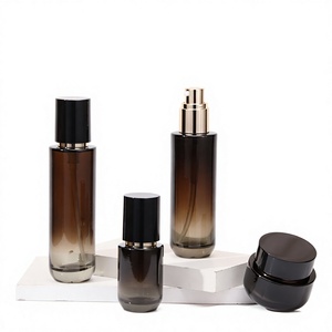 Private Label Luxury Lotion Pumps Nail Polish <b>Oil</b> Bottle Skincare Packaging Set <b>Jar</b> Cosmetic Glass Bottle Screen Printing Gold/ - Product Image 3