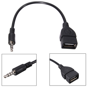 Câble OTG USB 2.0 Type A Femelle vers Jack Audio AUX Mâle 3,5 mm - Product Image 3