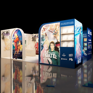 Stand d'exposition modulaire d'angle 20x20 pieds (10x20 pieds) pour salon professionnel Amiee <span class=keywords><strong>Expo</strong></span>, conception personnalisée, montage facile, réutilisable - Product Image 1