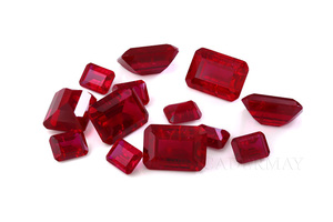 Cadermay 100% puro piccione naturale sangue Redt gemma di pietra sciolto rettangolo di taglio sintetico Roy naturale piccione rosso sangue - Product Image 2