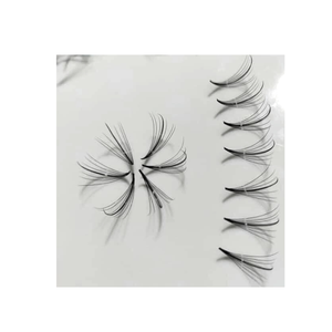 Extensions de cils synthétiques professionnelles personnalisées 7D effet wispy, volume complet CC, application facile, mix de longueurs 5D, directement du Vietnam - Product Image 6