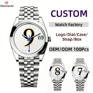 Reloj Mecánico Clásico para Hombre, Personalizado OEM, de Alta Calidad, con Caja y Correa de Acero Inoxidable 316L, 39 mm, Luminoso Japonés C1, Automático - Product Image 1