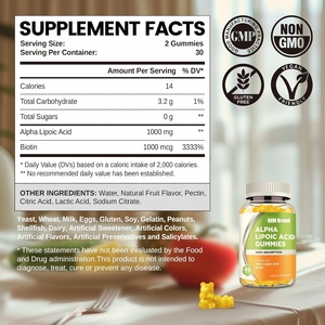 Vitadiscovery Alpha Lipoic Gummies de ácido con biotina, suplemento <span class=keywords><strong>ALA</strong></span> masticable de alta absorción para antioxidantes, salud cerebral - Product Image 2