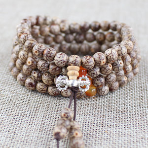 Bodhi Seed Prayer <b>Beads</b> 108 <b>Beads</b> Round Ethnic Style Bracelet For Men And Women - Product Image 1