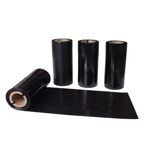 Cinta de transferencia térmica de cera mejorada, Rollo Jumbo, resina de primera calidad, PET negro, cinta de impresora de cinta de Color Original de cebra personalizada