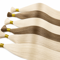 Cheveux humains bruts en vrac sans trame pour tressage, extensions de cheveux humains vierges alignées sur les cuticules, cheveux en vrac pour perruques
