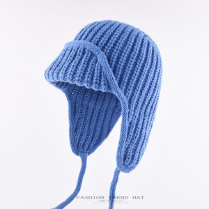 Gorro <span class=keywords><strong>de</strong></span> esquí coreano <span class=keywords><strong>de</strong></span> color liso para hombre, cálido para otoño e invierno, estilo Lei Feng, con protección para las orejas, estampado digital - Product Image 6