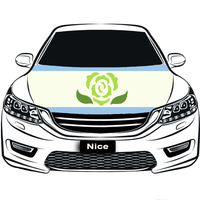 Housse de capot de voiture personnalisée en polyester arc-en-ciel gay Achillean, impression par sublimation thermique, enveloppe de capot élastique pour la décoration de voiture de défilé