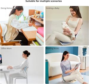 Chaise de bureau et de siège de <span class=keywords><strong>voiture</strong></span> ergonomique avec soutien lombaire pliable <span class=keywords><strong>Coussin</strong></span> en mousse respirante pour le soulagement des maux de dos Couleur personnalisable - Product Image 6