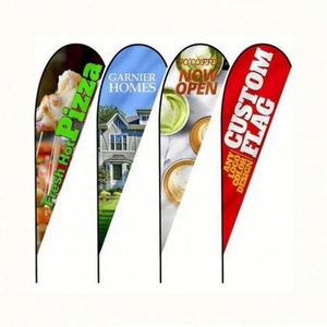 Custom Polyester Outdoor Teardrop Feather <b>Flag</b> Banner for Beach Advertising Promotion Flying <b>Flag</b> Banner - Product Image 2