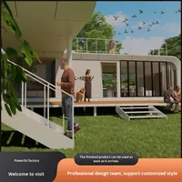 Maison conteneur en aluminium à deux étages, structure en aluminium, chauffage au sol électrique en graphène, séjour dans une zone panoramique, villa mobile, hôtel