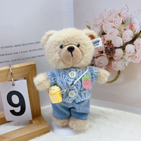 Chasingbeauty Vêtements pour ours en peluche en polyester, motif Fraise Bleue, style pull et jean, unisexe, accessoires vestimentaires interchangeables