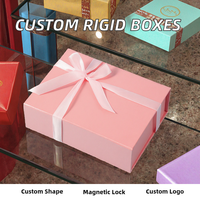 Cajas Rígidas de Lujo con Acabado Mate, Hechas a Mano, con Impresión y Lazo de Cinta, para Empaque de Regalos y Velas