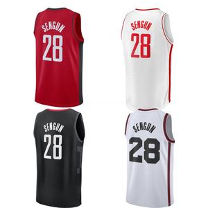 Camiseta de baloncesto para jóvenes de Houston #28 Alperen Sengun, camiseta bordada con logotipos, uniforme cosido de estilo clásico de talla grande - Product Image 2