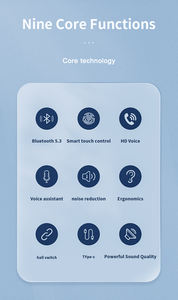 फैक्ट्री डायरेक्ट ट्विस वायरलेस हेडसेट जेएल चिप स्टीरियो की अगुवाई वाली इन-कान शोर कमी ब्लूटूथ हेडसेट - Product Image 2
