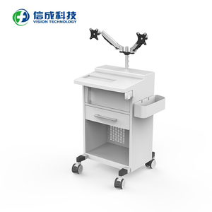 Kosteneffectieve Medische <span class=keywords><strong>Trolley</strong></span> Van Industriële Aluminiumlegering Met 4 Stille Zwenkwielen Voor Het Werkstation Van De Ziekenhuisarts - Product Image 1