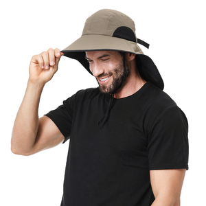 المصنع مباشرة الصيف في الهواء الطلق البوليستر حماية قبعات مع حماية الرقبة للرجال - Product Image 1