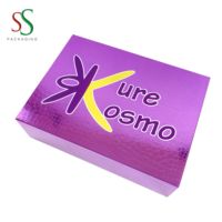 Kleine Menge bunte Logo drucken Echthaar Perücken Verlängerung sbox benutzer definierte Haarbox