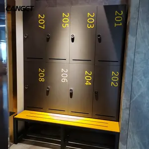 2023 ISO giấy chứng nhận bền thiết kế hiện đại công cộng HPL phòng tập thể dục Locker