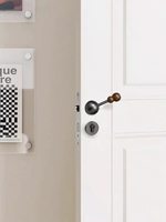 Poignée de porte intérieure à double boule en bois, serrure de confidentialité silencieuse à clé en alliage zingué pour chambre à coucher