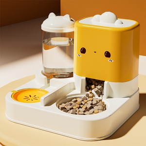 Fontaine à eau et distributeur de nourriture pour chat HaoTing - Gamelle 2-en-1 pour animaux de compagnie - Product Image 1