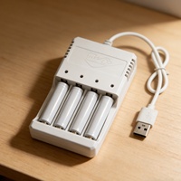Chargeur de batterie intelligent au lithium AA AAA rechargeable, charge rapide, affichage LED, prise secteur 1,2 V 800 mA pour appareil photo