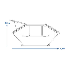 BIDONE PER RIFIUTI MISTI (RIFIUTI INGOMBRANTI) – 10 m³ con coperchio - Product Image 1