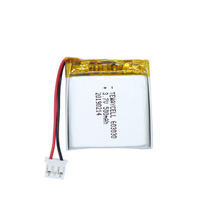 Rechargeable lithium ion battery, 801350 3,7 v 500mah li-ion battery cell with BMS - Product Image 3