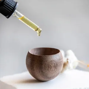 เครื่องพ่นน้ำมันหอมระเหยทรงไข่ขนาดเล็กแบบไม่ล้มปิ้งทำจากไม้เครื่องพ่นน้ำมันหอมระเหยใช้ในบ้านทำโยคะ - Product Image 1