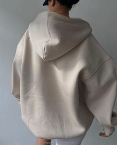 Felpe <span class=keywords><strong>con</strong></span> <span class=keywords><strong>Cappuccio</strong></span> Oversize Personalizzate di Alta Qualità per Donne, 100% Cotone Pesante, Maniche Lunghe <span class=keywords><strong>con</strong></span> Stampa Serigrafica di Lettere - Product Image 3