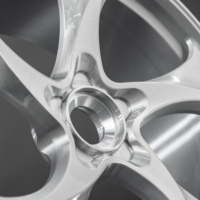 Jantes en alliage d'aluminium forgé brossé argenté sur mesure de 18, 19, 20, 21 et 22 pouces, 5 branches, directionnelles Cyclone pour Porsche