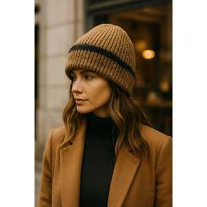 หมวกบีนนี่ขนสัตว์ลายแอนทราไซต์สำหรับผู้หญิง BERE1143 - Product Image 6