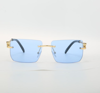 Dernières lunettes de soleil tendance de haute qualité, de style rétro vintage, sexy, pour hommes, classiques, sans monture, bon marché, de type mode