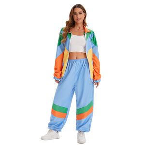 Chaqueta Retro Estilo Disco, Hip Hop y Rock de los 70, Unisex, Disfraz para Actuaciones en Escenario, Conjunto Deportivo Colorido para Adultos - Product Image 2