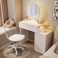 Table de toilette moderne blanche avec tiroirs, design 2026, pour chambre à coucher, prix de gros, pour femmes