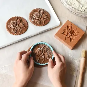 Nuovo Design in legno Cookie Mold Cutter Kitchen Cake Bakery Gadgets stampi per biscotti in legno di pan di zenzero