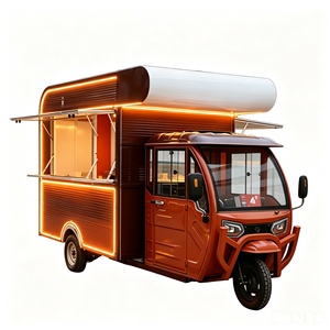 Camion de restauration mobile pour glaces et hot-dogs, remorque alimentaire en acier inoxydable - Product Image 1