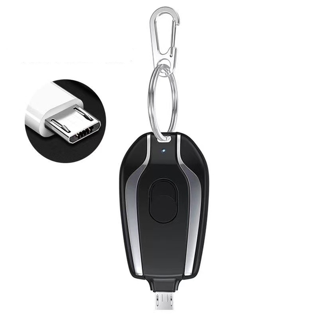 Mini Keychain Powerbank Wireless Mobile Power Supply Portable Outdoor Emergency Charging 1500Mah Power Bank