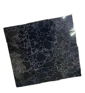 Folha turquesa plana lisa retangular, turquesa sintética linha branca preta, pode ser feita de joias