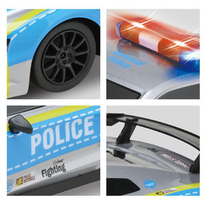Coche de policía <span class=keywords><strong>Audi</strong></span> <span class=keywords><strong>R8</strong></span> LMS GT4 de función completa a escala 1:16 de 2,4G con licencia oficial y detalles realistas, vehículo de policía iluminado - Product Image 3