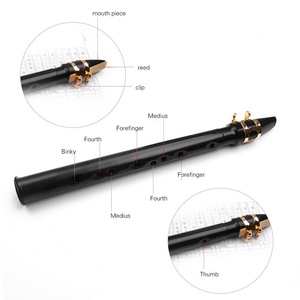 Mini saxophone de poche noir <span class=keywords><strong>Petit</strong></span> sax portable avec sac de transport noir Instrument à vent - Product Image 5