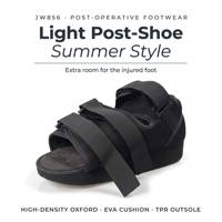 Sandal Pasca Operasi yang Nyaman, Dapat Disesuaikan dengan Pengait & Perekat, Bantalan Oxford EVA Berdensitas Tinggi untuk Cedera Jari Kaki, Sepatu Pemulihan Bunion