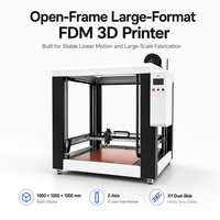 Printer 3D Open-Frame Industri Baru 1000x1000x1000mm, Beban Platform 60kg, Rangka Aluminium Alloy, Kecepatan Cetak 350mm/s, USB Otomatis