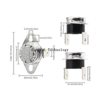 Capteur de température KSD301 40/85/95/100/125C-160 degrés normalement fermé 10A 250V interrupteur de contrôle de la température