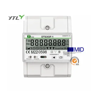 YTL DTS353F 50HZ DIN rail 3 fase 4 modello di impulso elettrico misuratore con le più tariffe