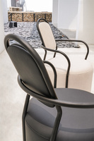 Luxe nordique Eco cuir aile siège arrière loisirs Accent meubles métal bras chaise salon salle à manger chaise simple